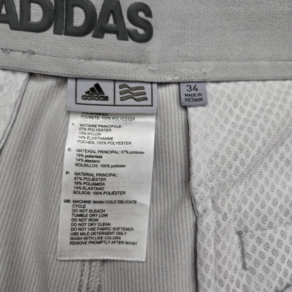 Adidas 365 Pinstripe Performance Shorts Men Grip Waist Golf Athleisure 34 - Picture 5 of 7